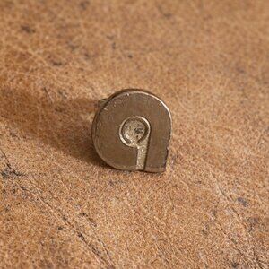 Vintage Gold Serif Small Case Letter "a"  Number "9" Lapel Pin